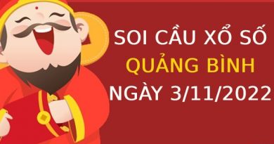 Soi cầu xổ số Quảng Bình ngày 3/11/2022 thứ 5 hôm nay