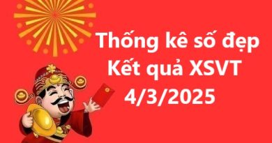 Thống kê số đẹp kết quả XSVT 4/3/2025