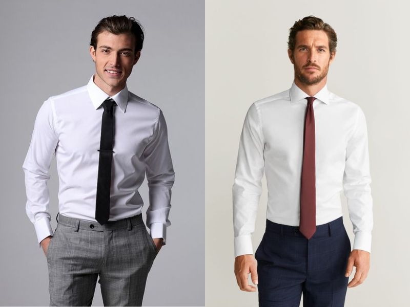 Cà vạt đỏ tạo ấn tượng mạnh